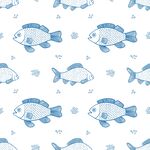 蓝色小鱼图案背景