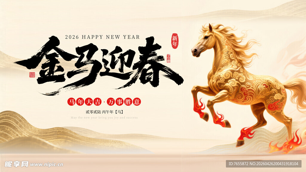 金马迎春贺岁图