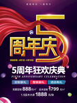 5周年狂欢庆典海报
