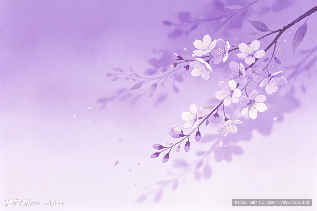 紫色花朵背景