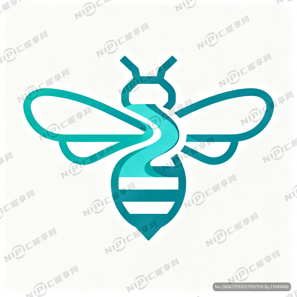 河流和蜜蜂设计LOGO