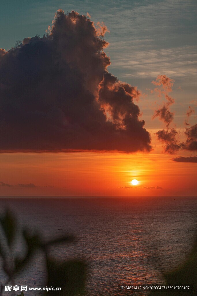 海边壮丽日落美景