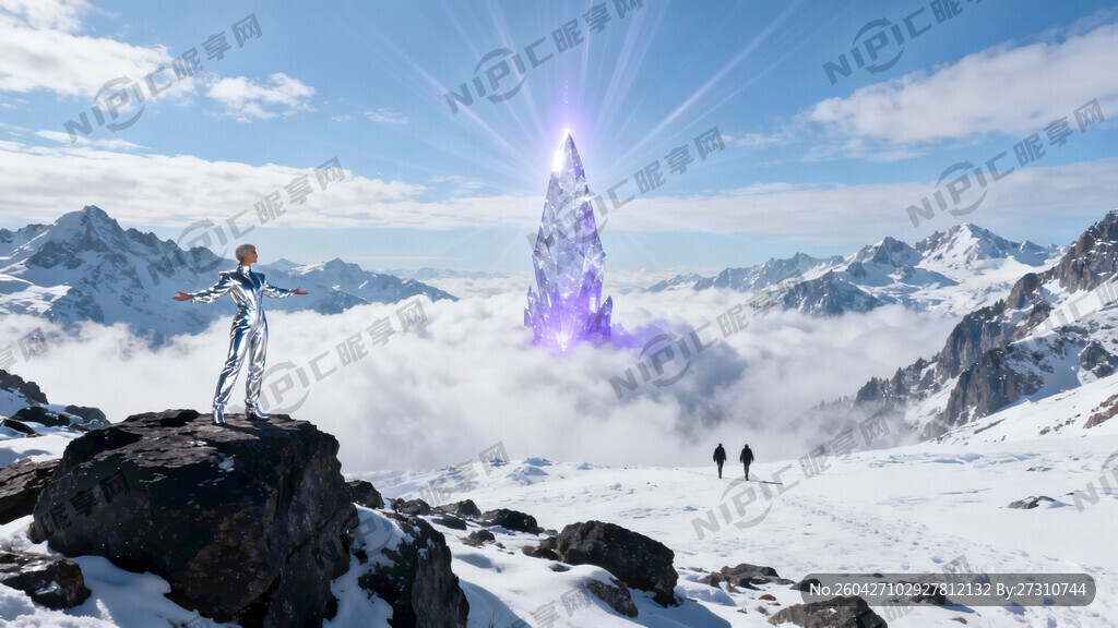 画面描述：横向宽幅科幻风景