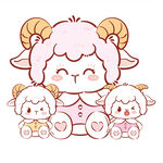 可爱羊家族卡通形象