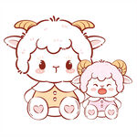 可爱羊宝宝卡通形象