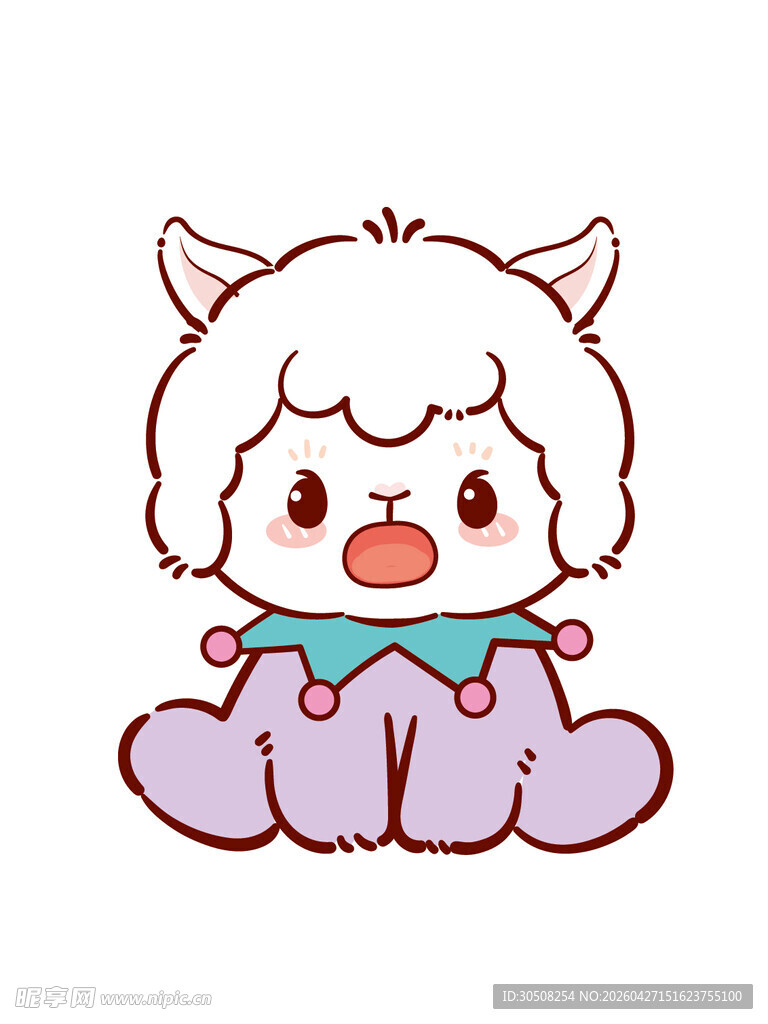 可爱小羊驼卡通形象