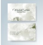 水彩名片模板
