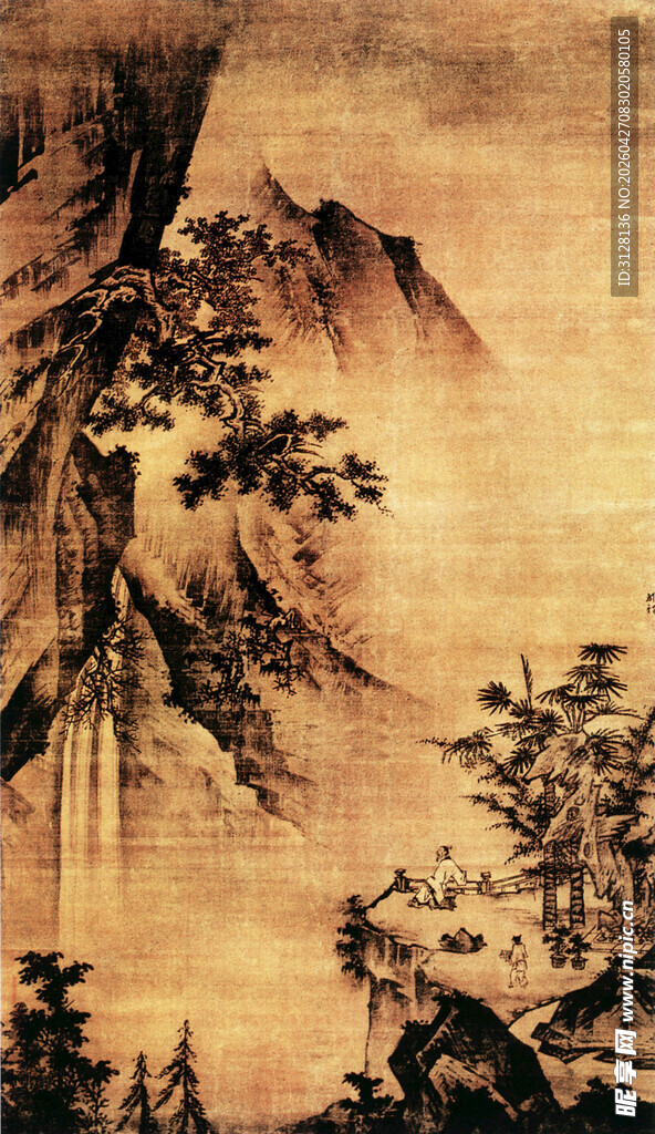 高士观瀑图