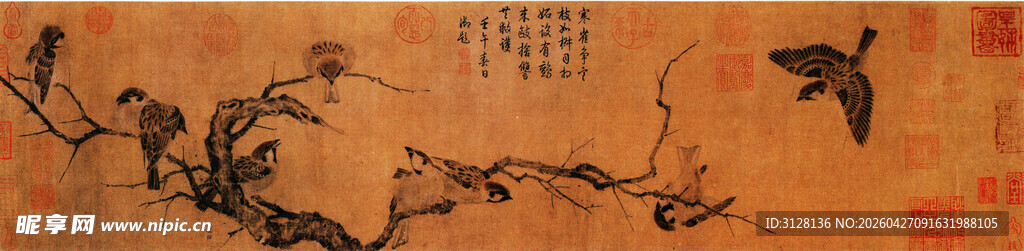 寒雀图