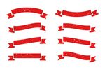 红色飘带素材