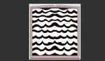 黑白波浪纹金属装饰板 定位花