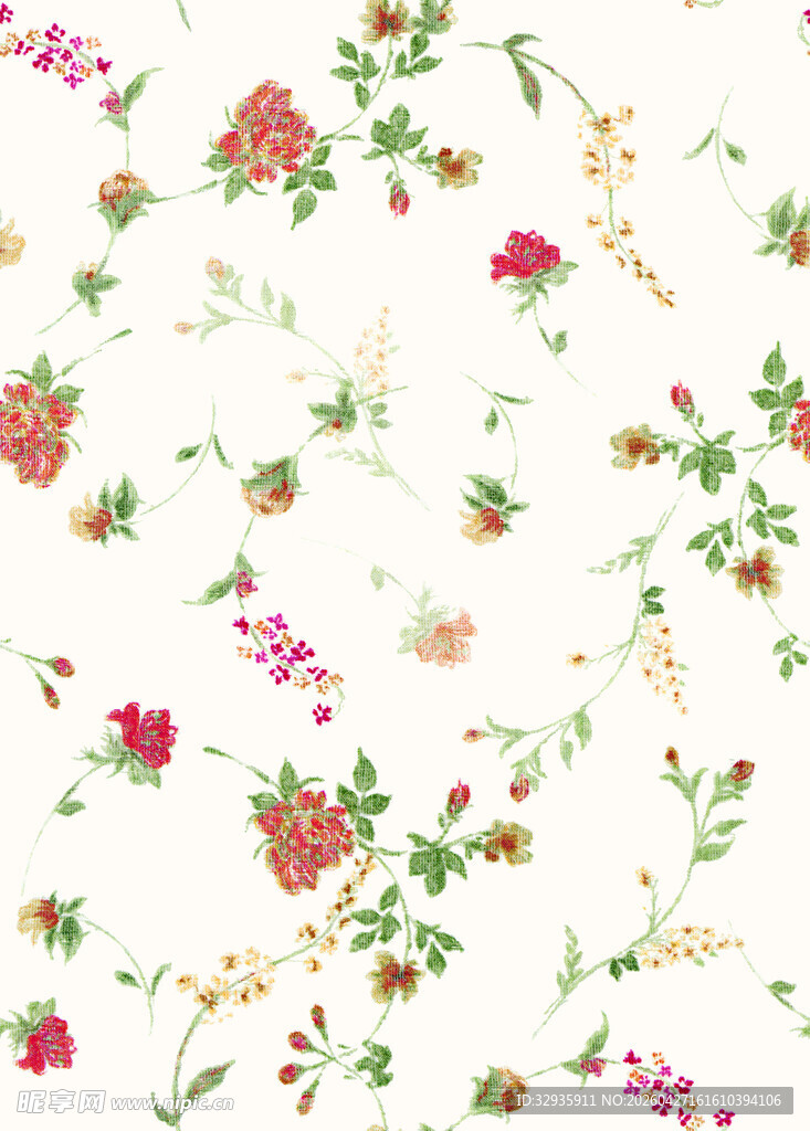 花卉图案背景 清新雅致