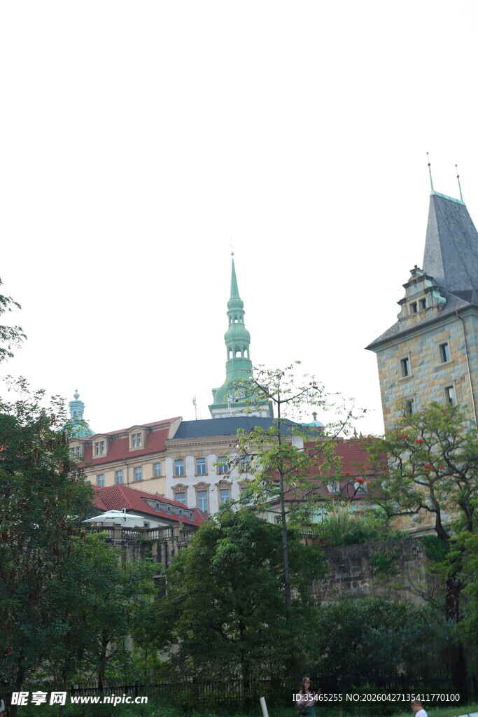 欧洲小镇古典建筑景观