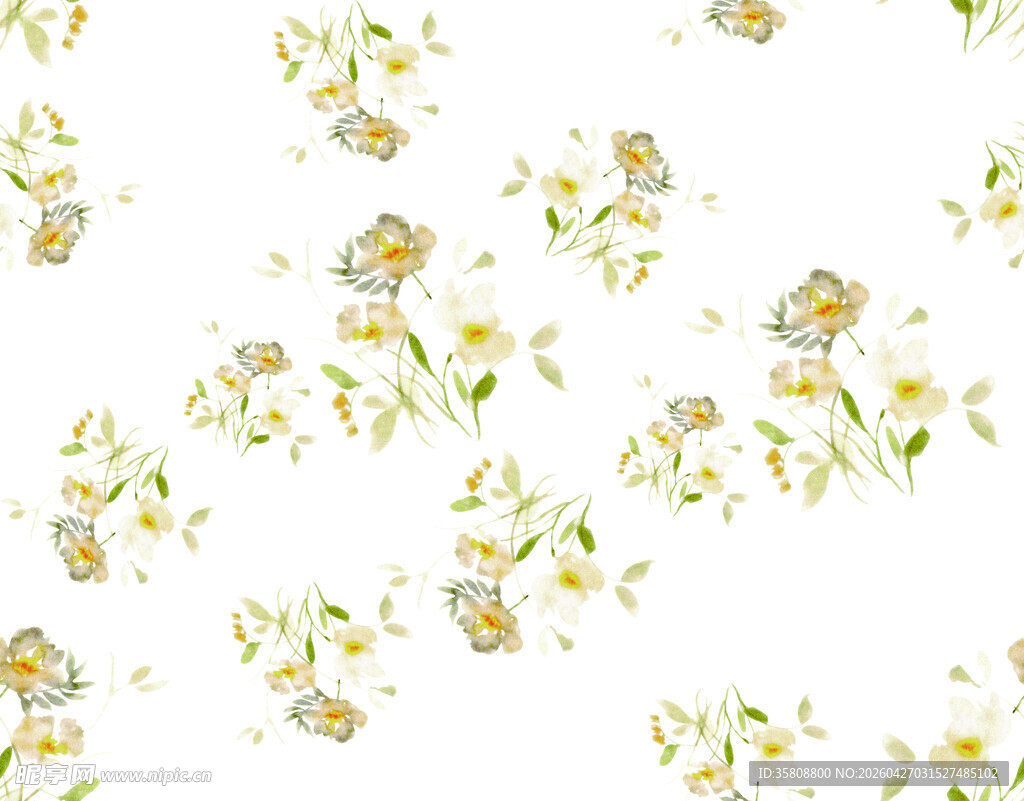 清新花卉图案背景