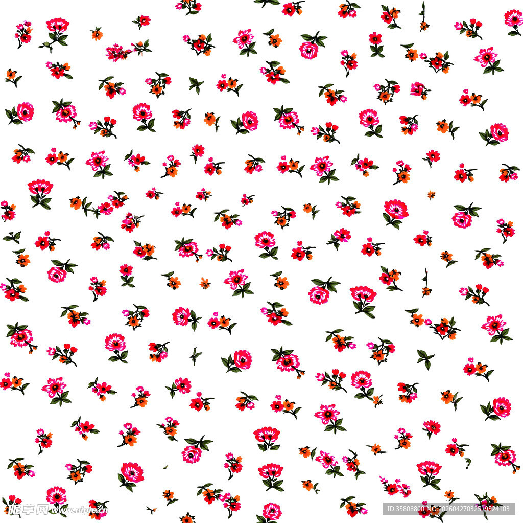 小碎花白色背景图案