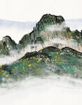 水墨山水间的缥缈意境