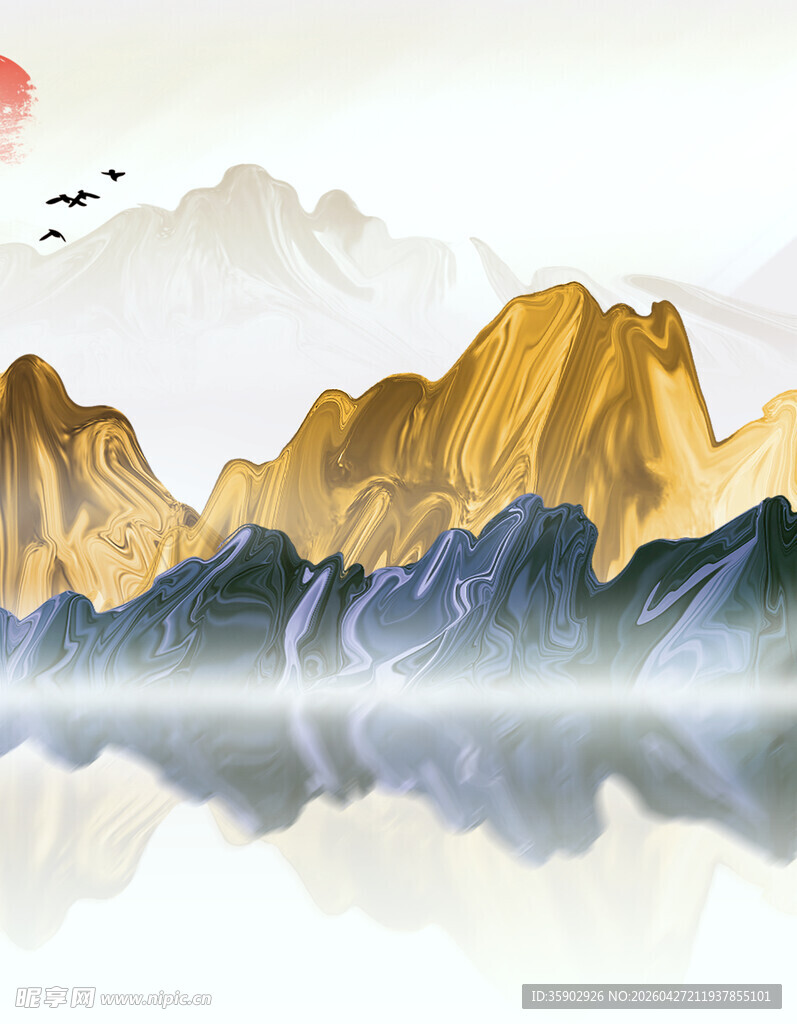 水墨山水间的诗意景致