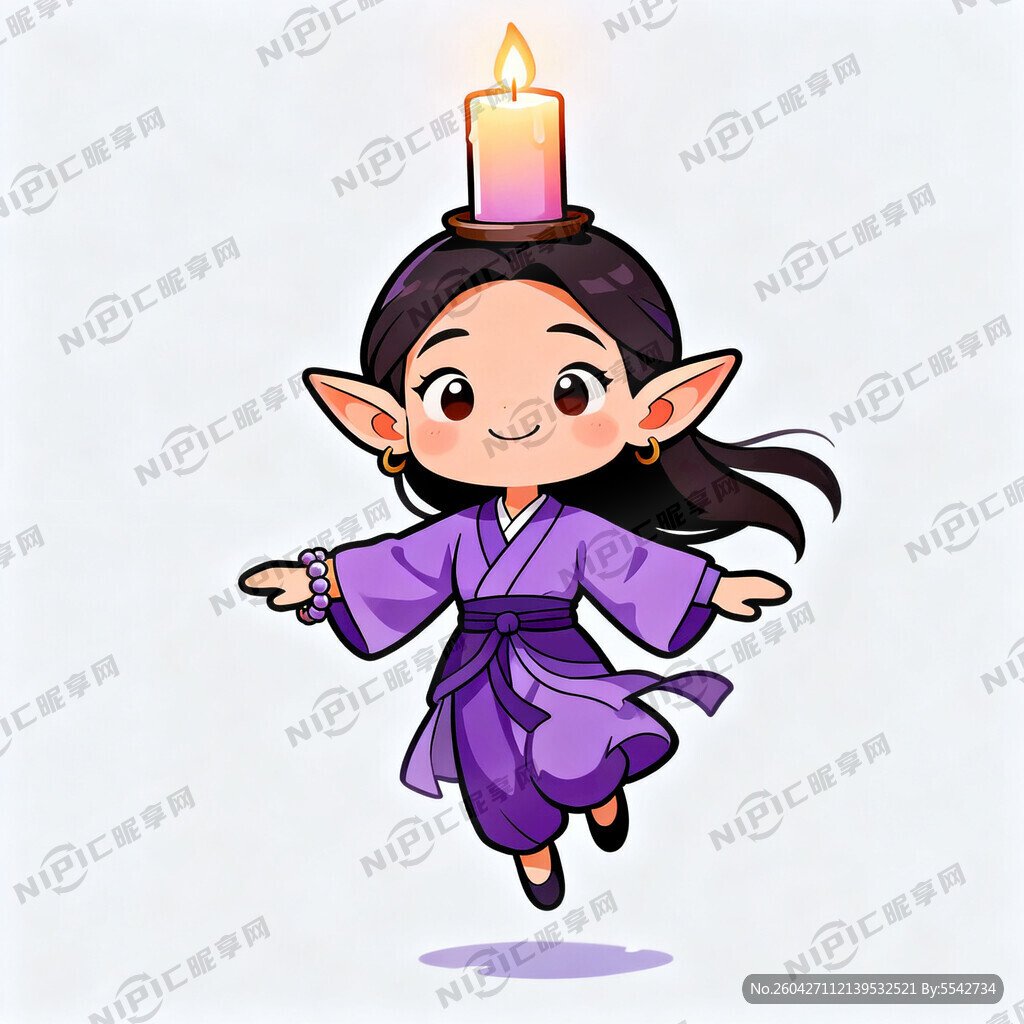 蜡烛在灯精灵头上 紫霞仙子人设