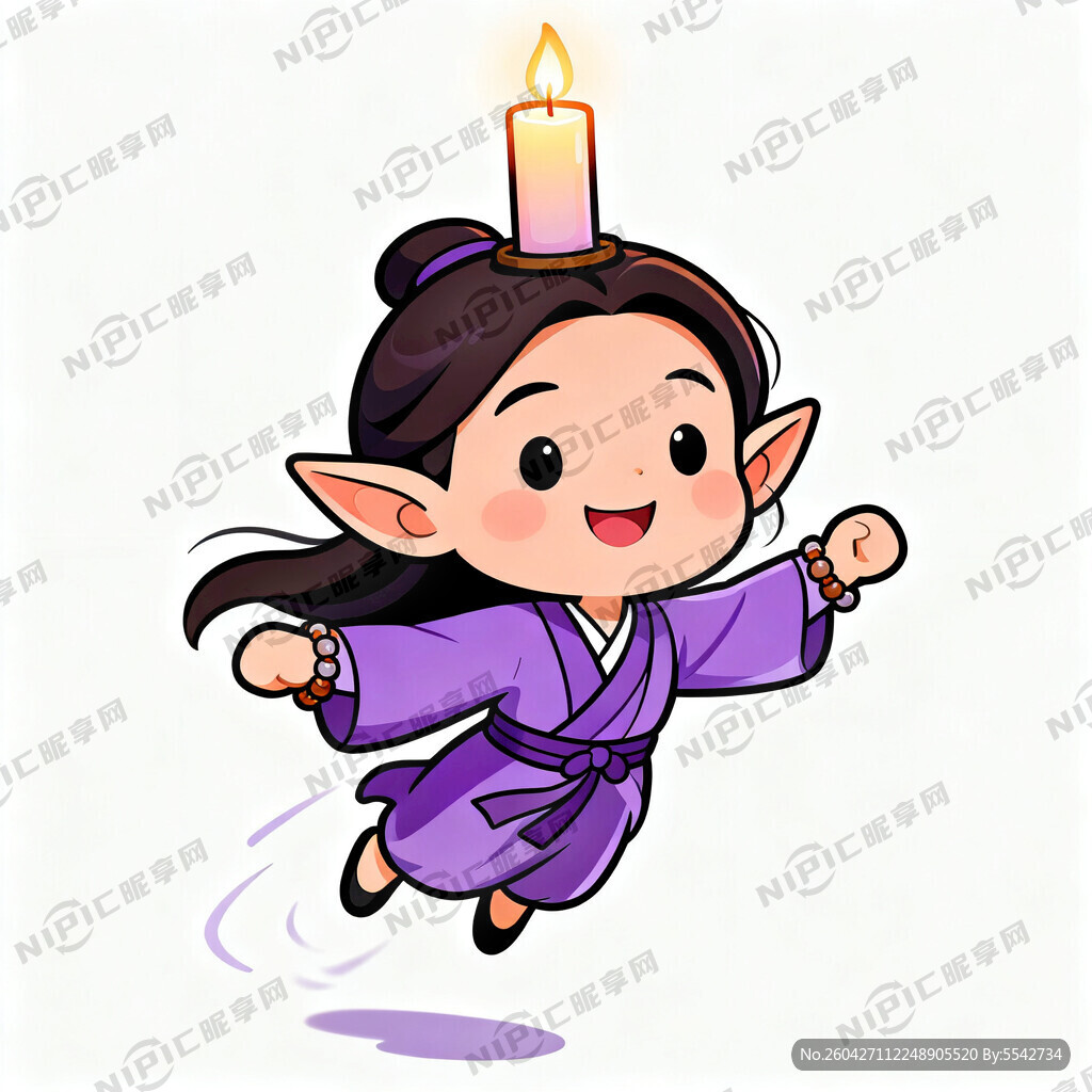 蜡烛在灯精灵头上 紫霞仙子人设