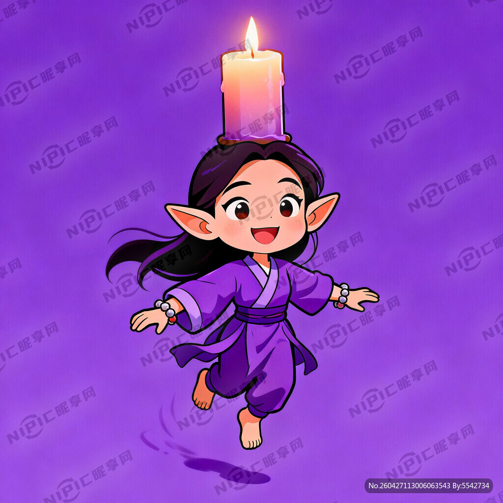 蜡烛在灯精灵头上 紫霞仙子人设
