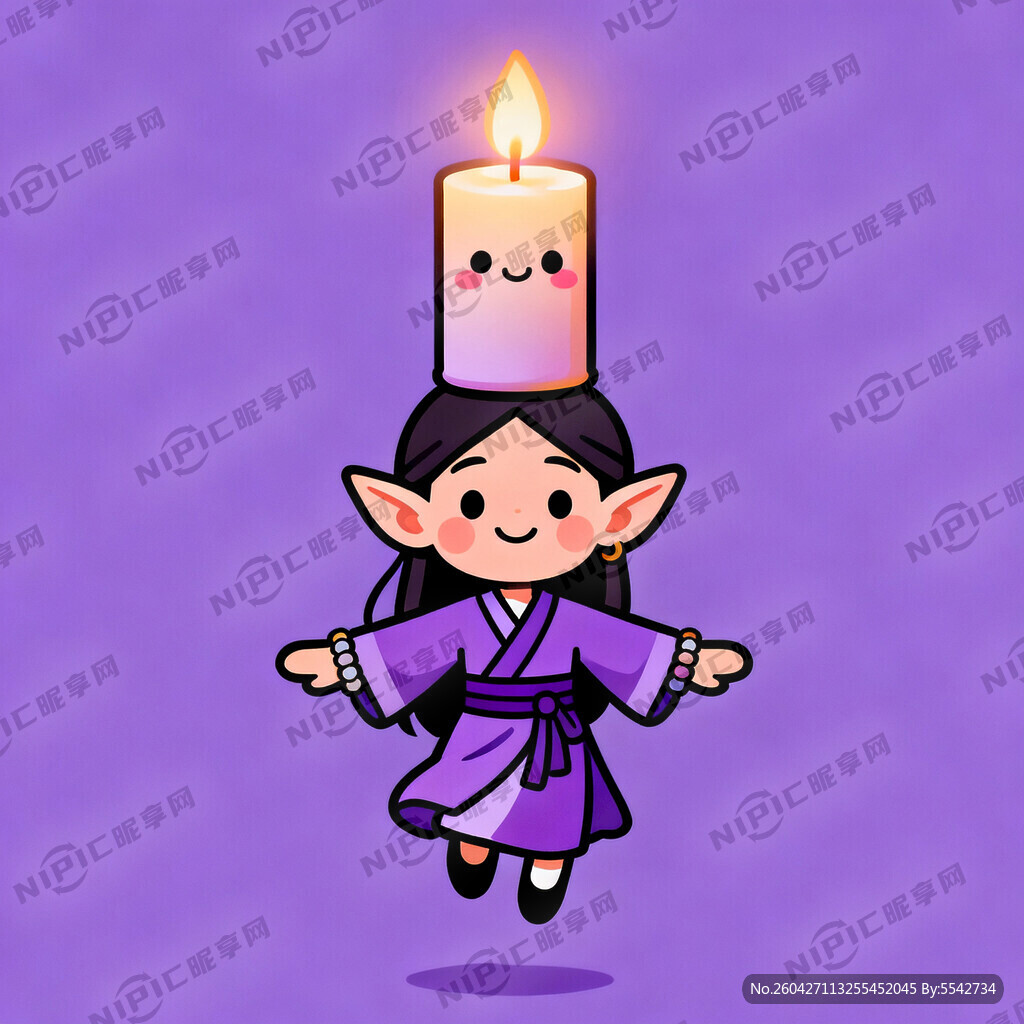 蜡烛在灯精灵头上 紫霞仙子人设