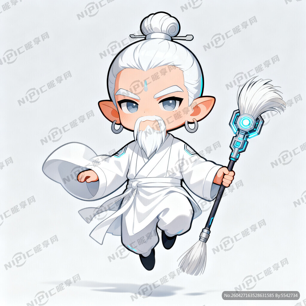 二次元精灵  菩提祖师 白色 