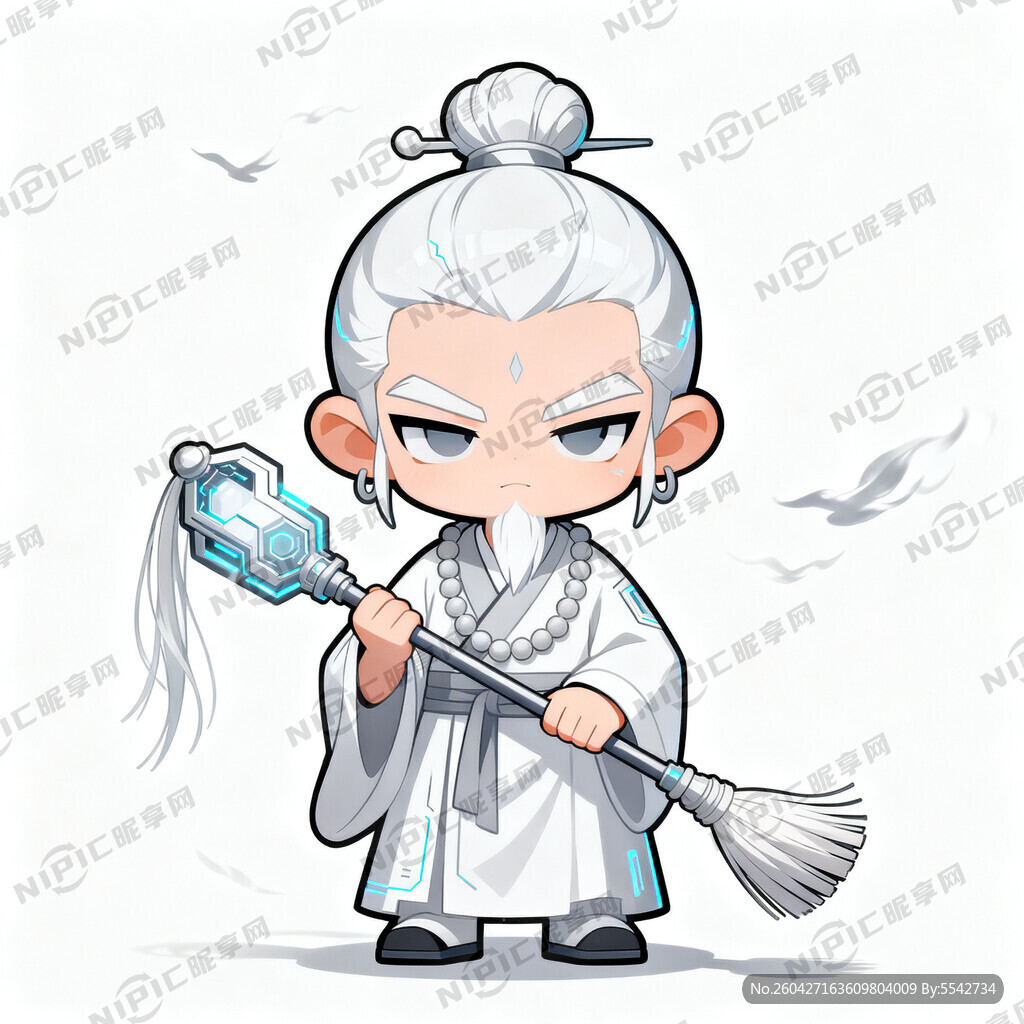 二次元精灵  菩提祖师 白色 