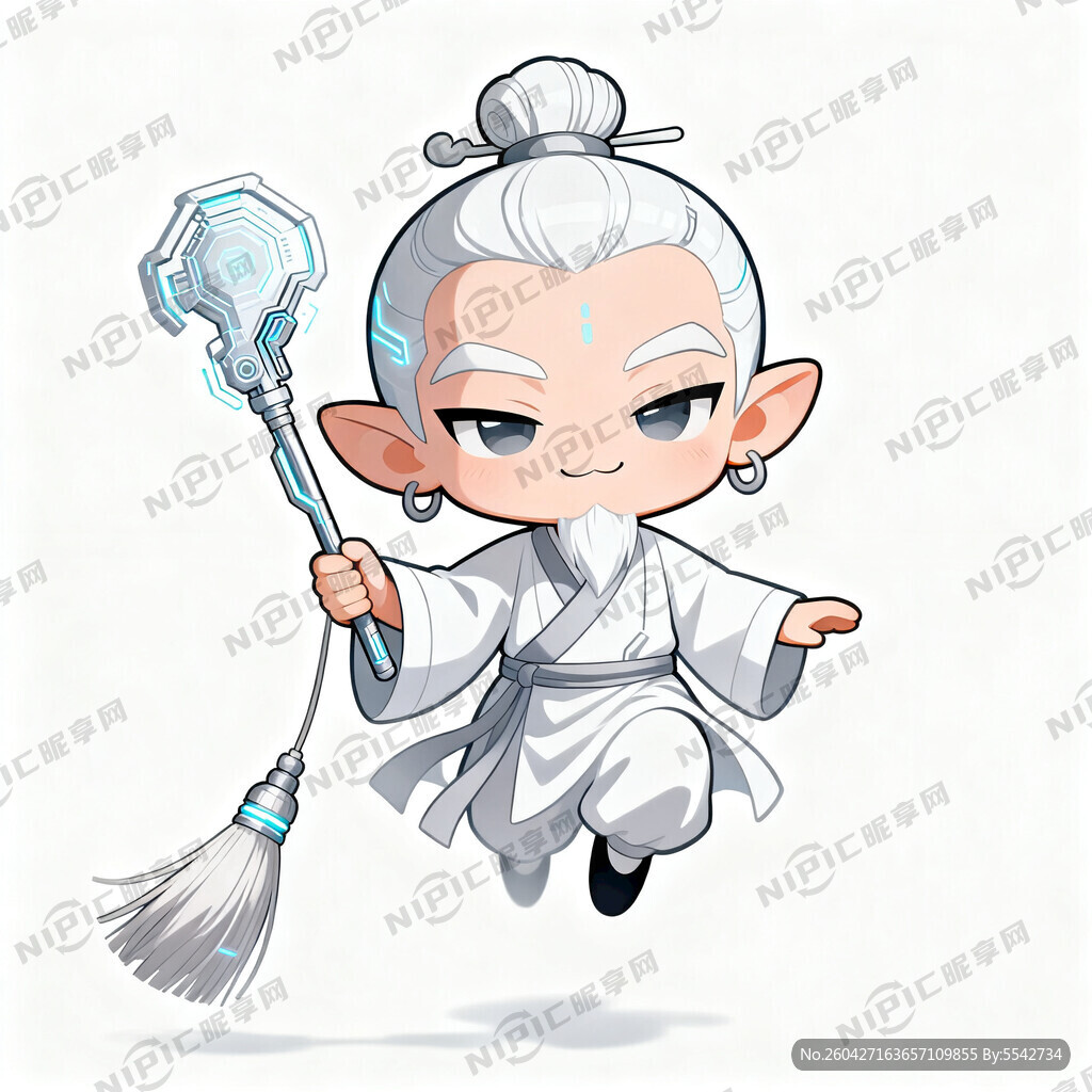 二次元精灵  菩提祖师 白色 
