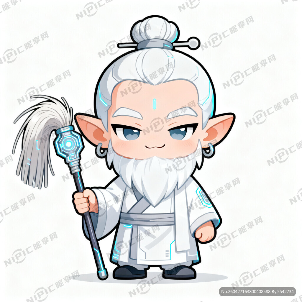 二次元精灵  菩提祖师 白色 