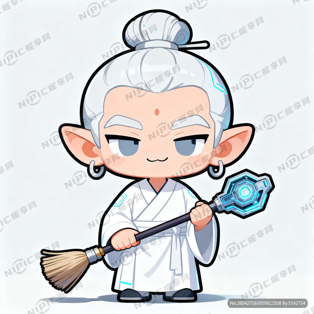 二次元精灵  菩提祖师 白色 