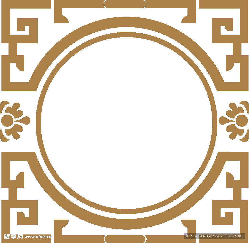 中式边框藏式古典花纹