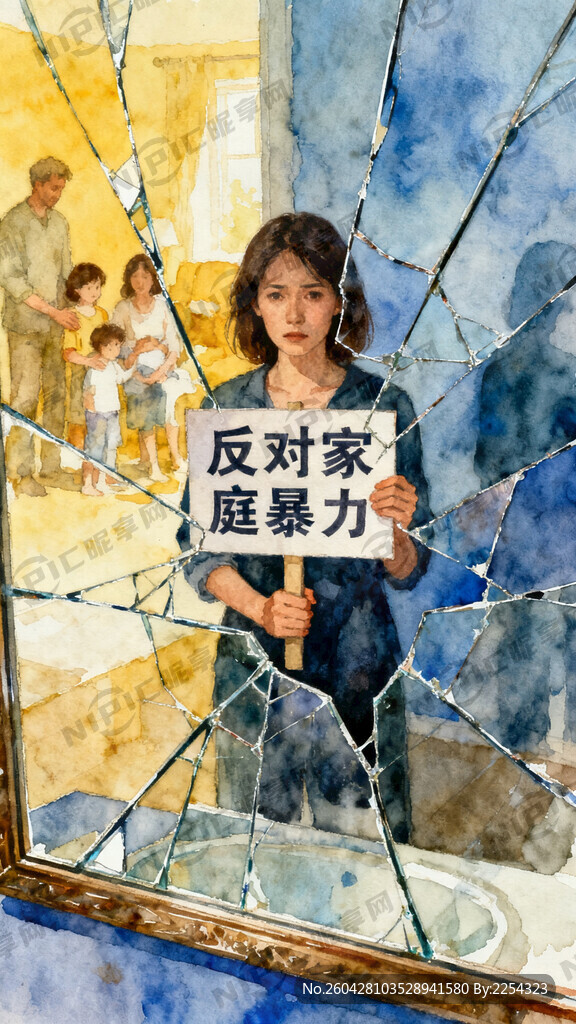 反家暴 水彩感 大师作品