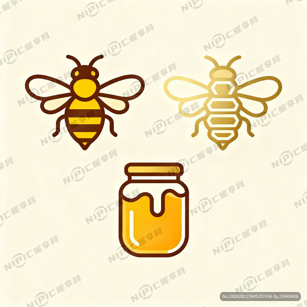 设计三款野生蜂蜜的LOGO