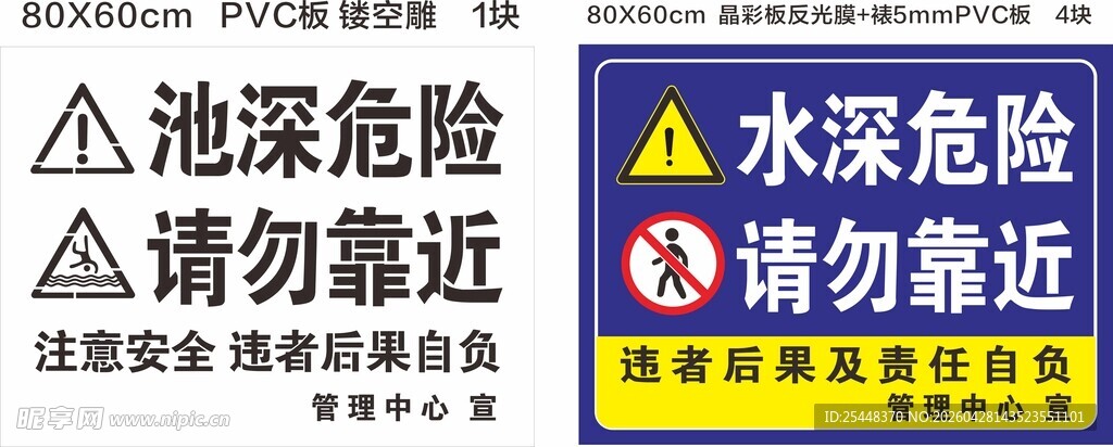 水深危险警示标识
