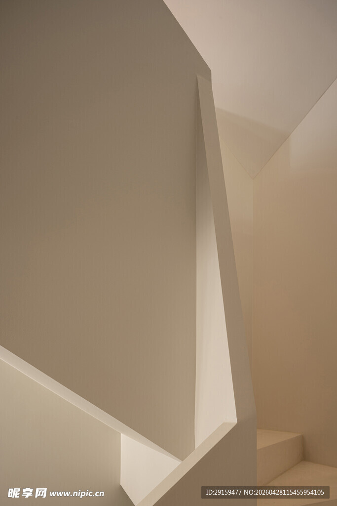 简约几何建筑室内角落