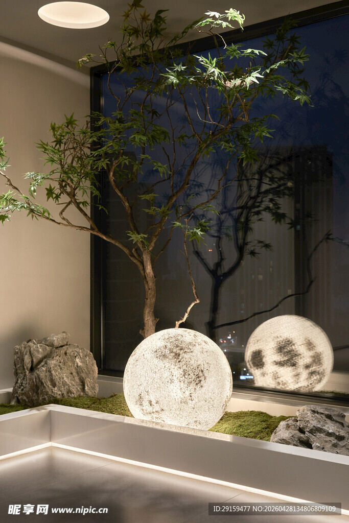 室内禅意盆栽景观展示