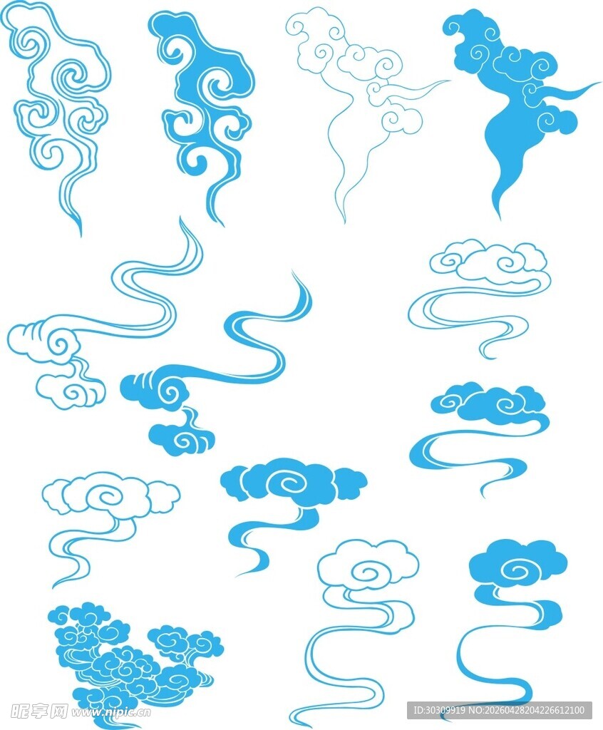 中式云纹图案设计元素