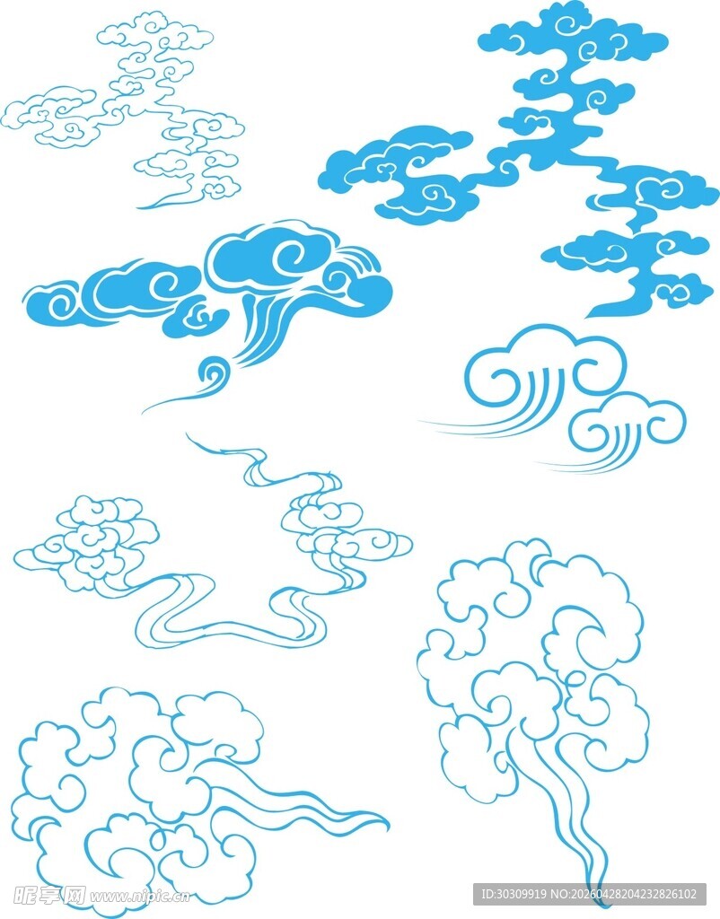 中式古典云纹图案集合