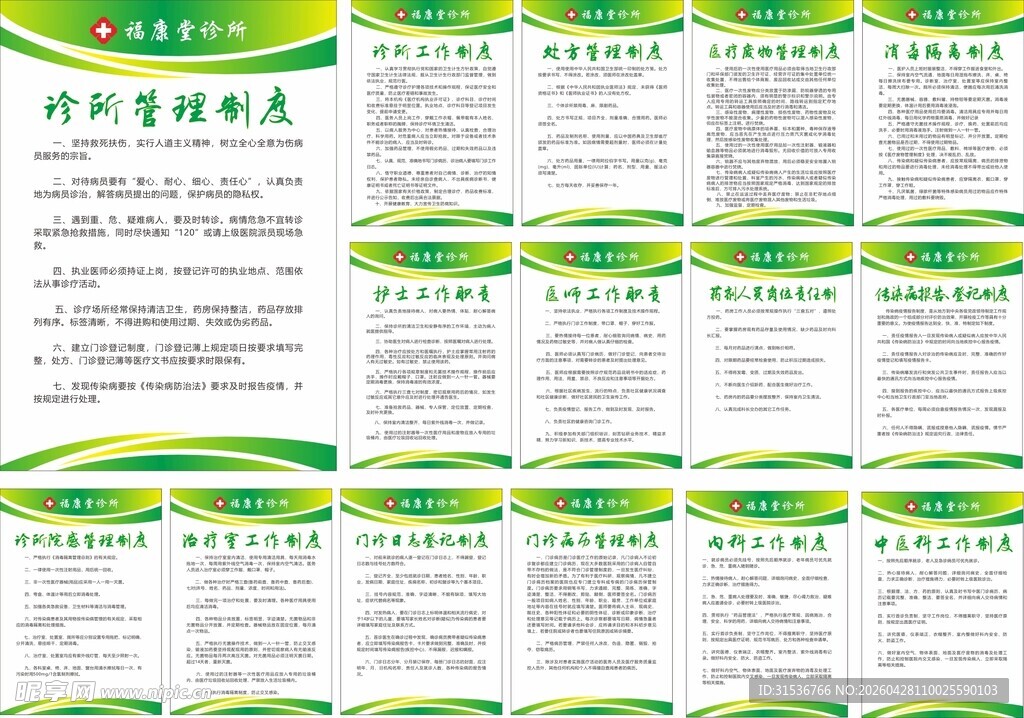 医疗诊所相关制度