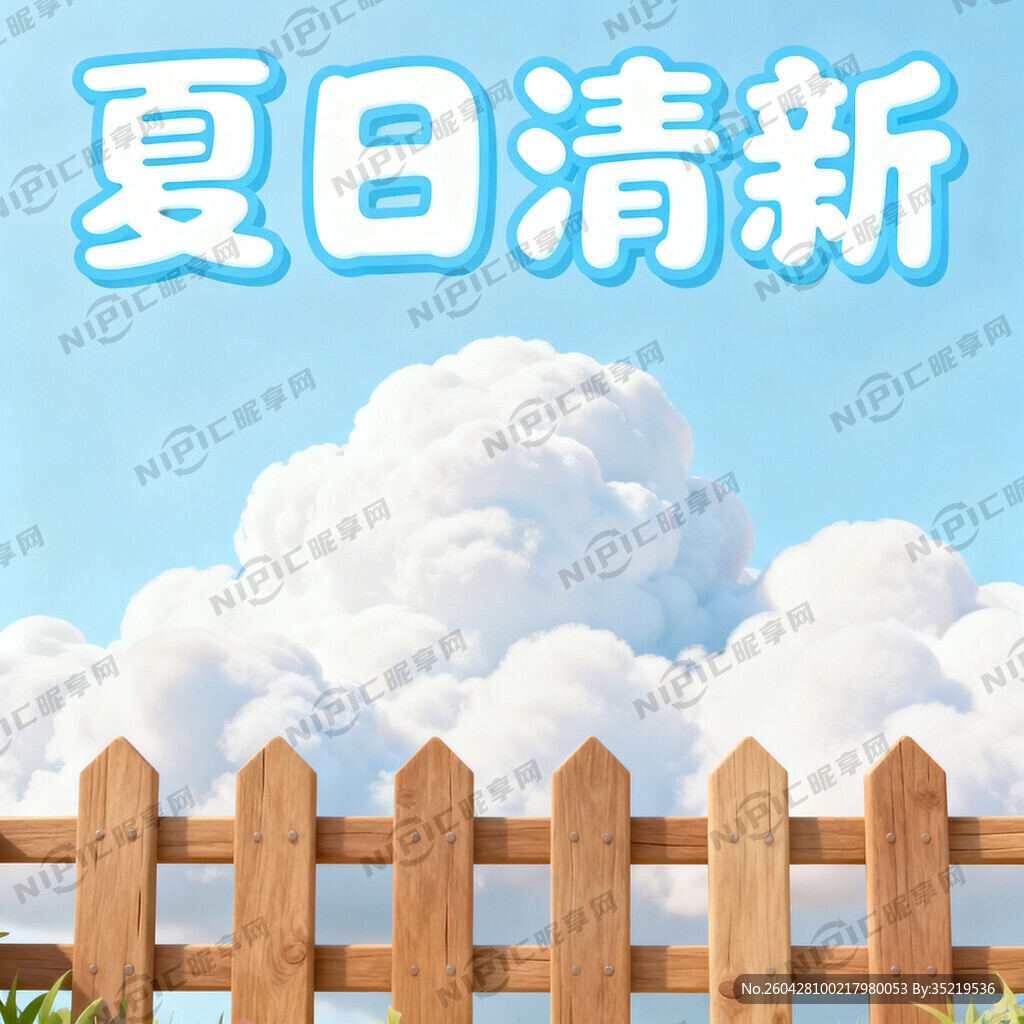 浅蓝色卡通背景 