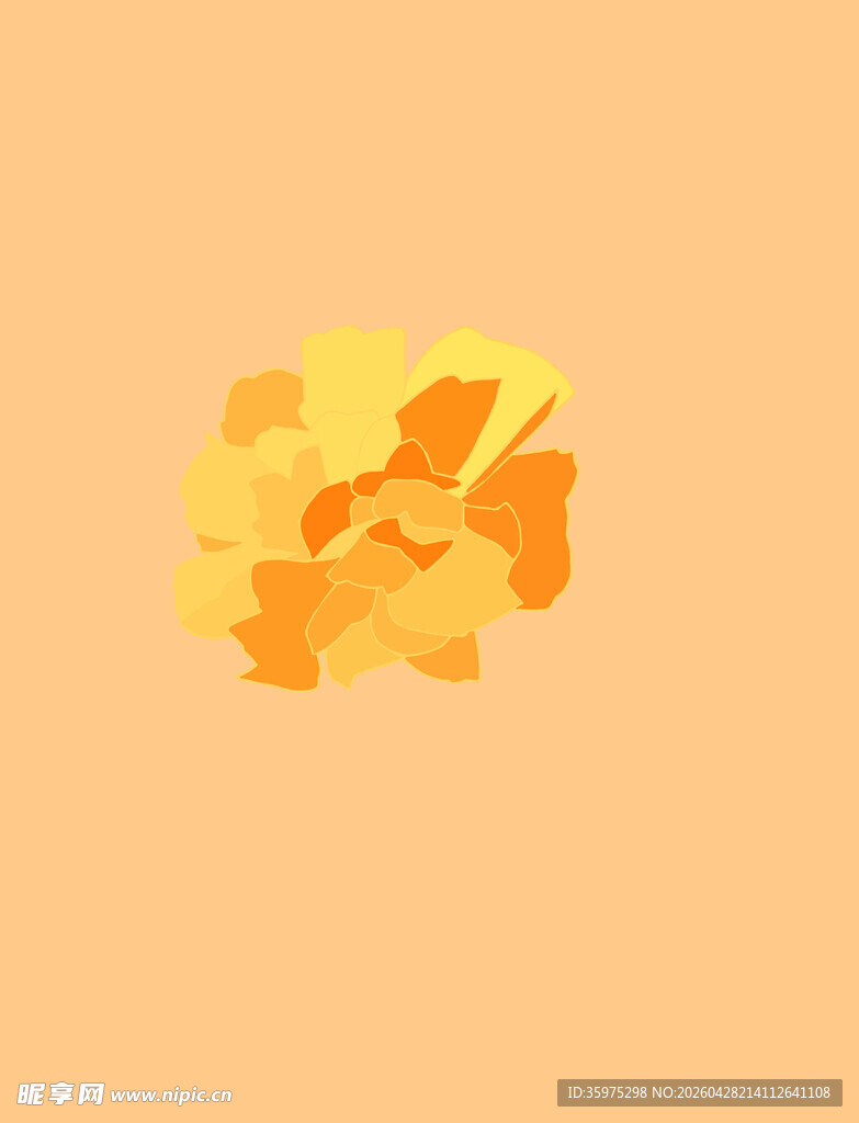 黄颜色的花朵图案