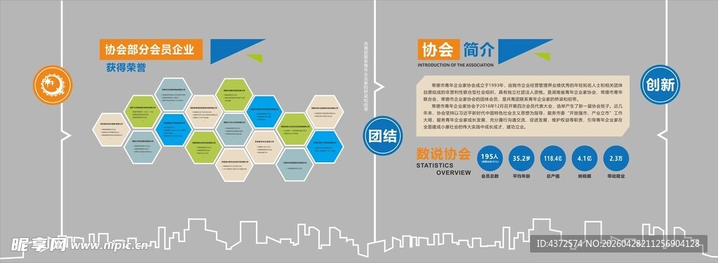 协会简介 文化墙 会员单位