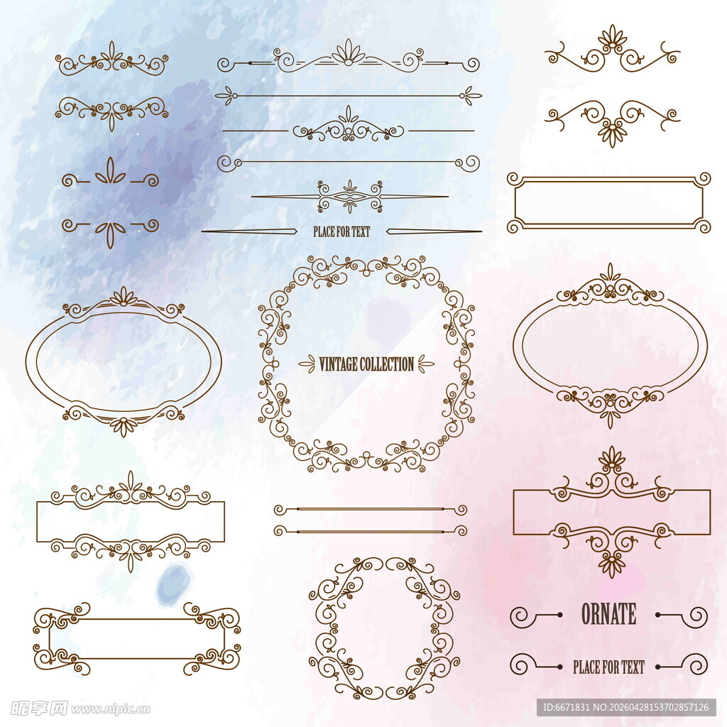 花纹底纹矢量素材