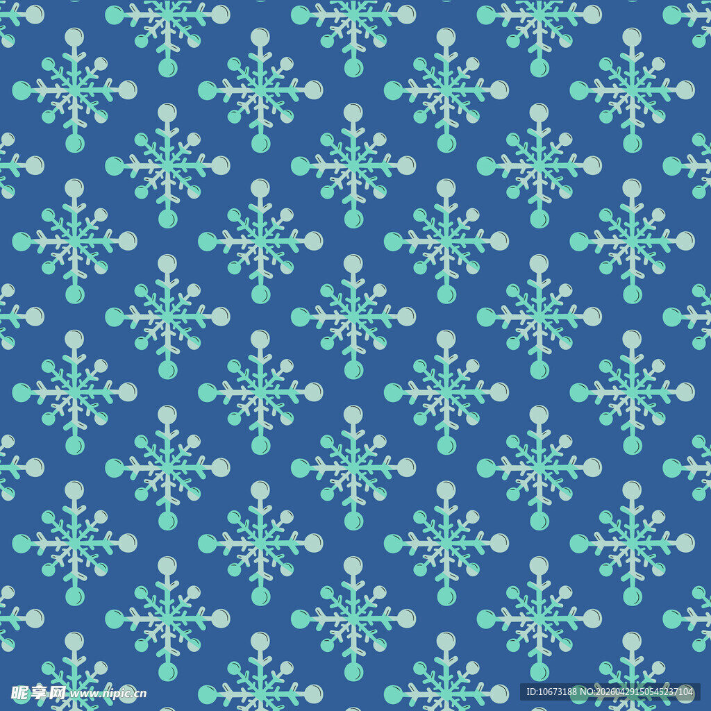 蓝色雪花图案背景纹理