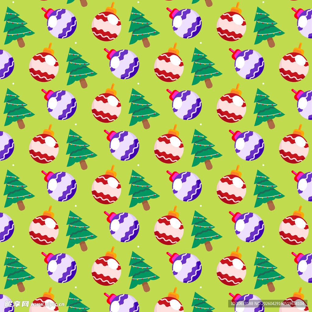 圣诞主题无缝图案背景