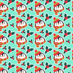 可爱企鹅图案背景设计