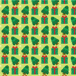 圣诞礼物与圣诞树图案背景