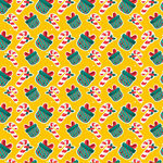 黄色背景礼物图案设计