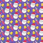 圣诞元素无缝图案设计