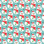 可爱雪人图案背景